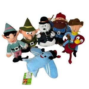 Vintage 1999 Stuffins Rudolph and The Island of Misfit Toys 6 Piece Lot